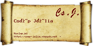 Csép Júlia névjegykártya